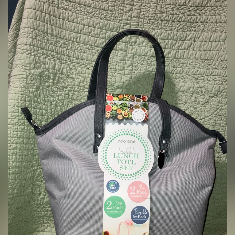 Eco one INSULATED lunch tote with containers set.